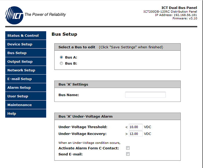 ict distribution series3 bussetup