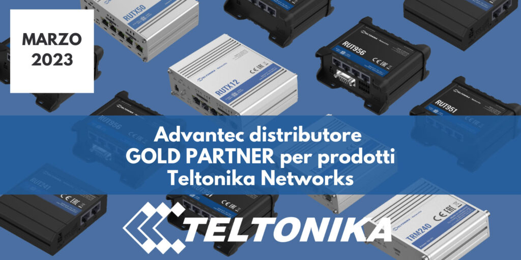 Advantec distributore GOLD PARTNER per prodotti  Teltonika Networks