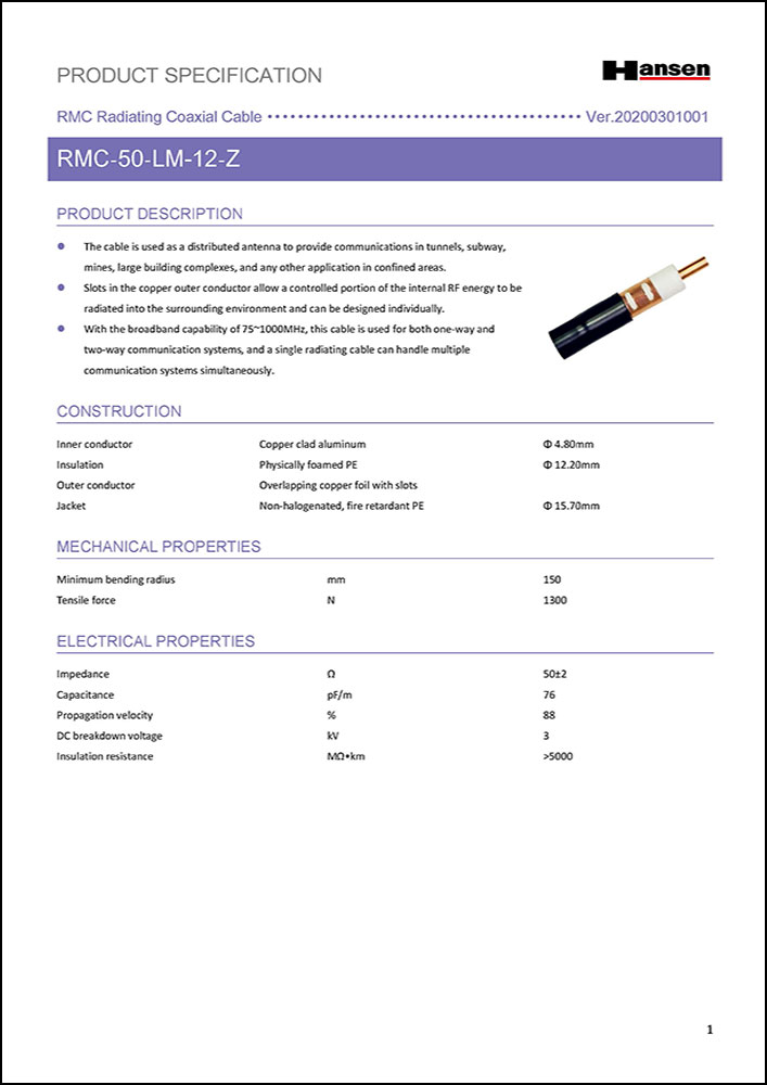 hansen RMC 50 LM 12 Z brochure